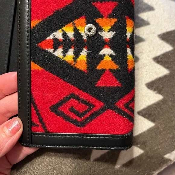 SOLD **Wallet Wool Indian Saddle blanket southwestern tribal - Picture 7 of 11